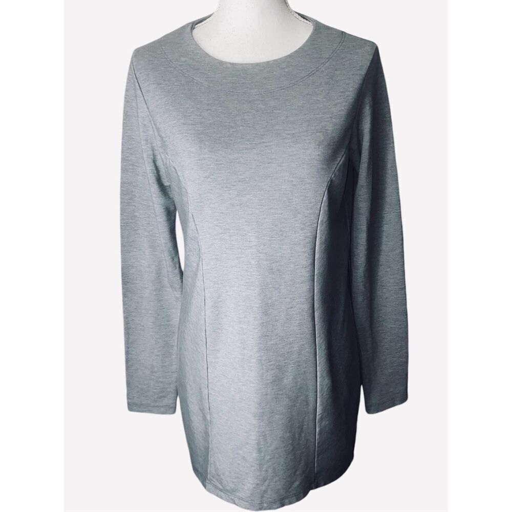 Fig Womens Gray Canada Long Sleeve Tunic Top Size Small Petite - Picture 1 of 4